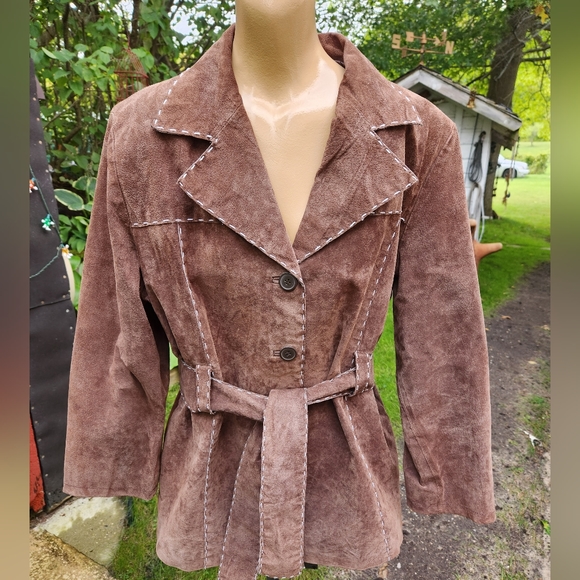 Vintage suede leather jacket - Picture 8 of 14